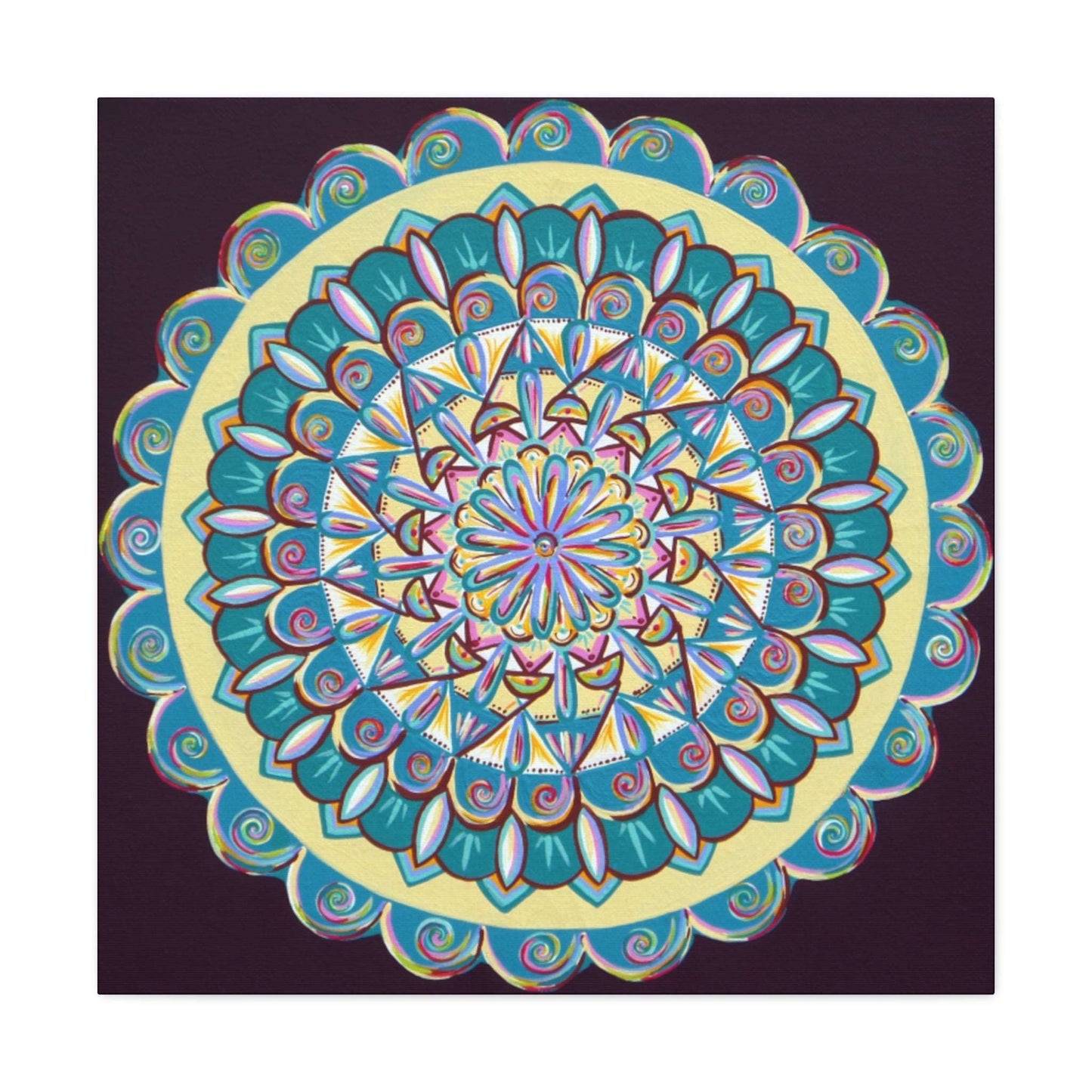 "Almandalayana" Canvas Gallery Wraps - Blue Flame Array 30″ x 30″ / Premium Gallery Wraps (1.25″) Canvas