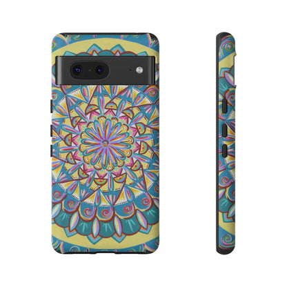 "Almandalayana" Art Phone Armor - Blue Flame Array Google Pixel 7 / Matte Phone Case