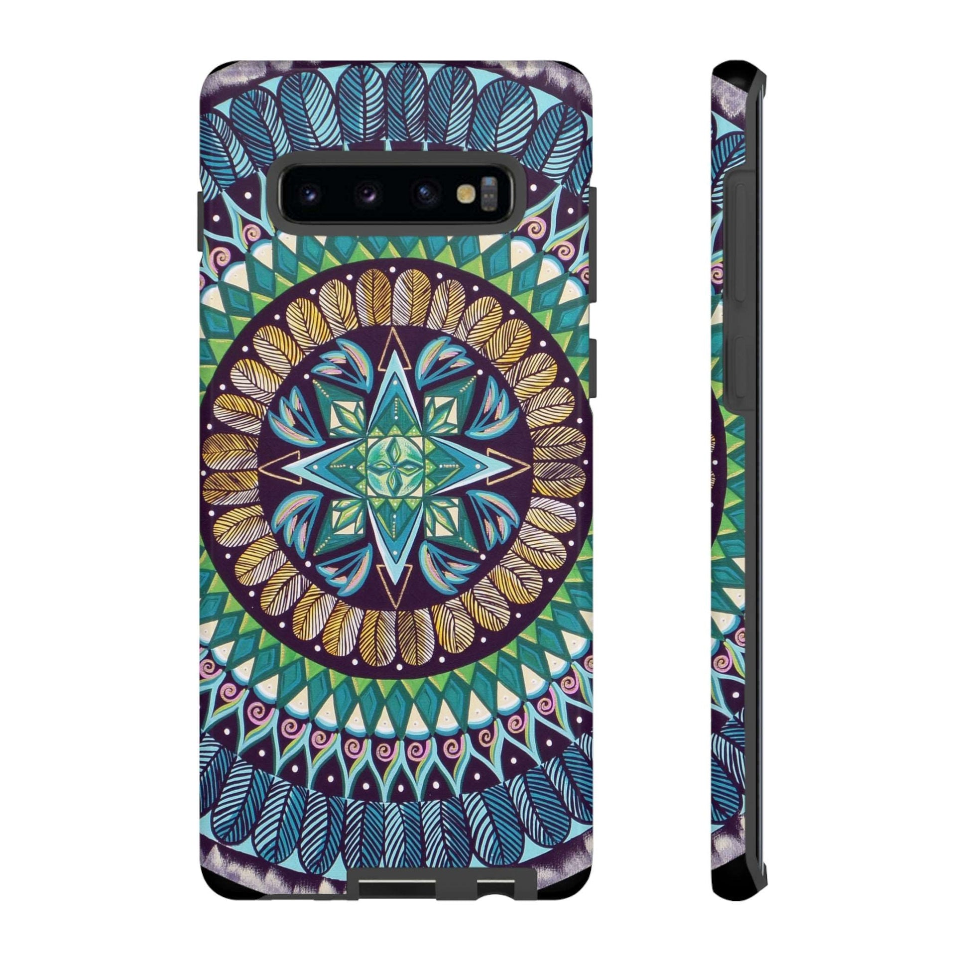 "AquilazurA Kryst'dala" Art Phone Armor - Blue Flame Array Samsung Galaxy S10 Plus / Glossy Phone Case