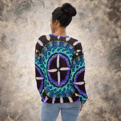 "Cuatro Vientos" Ladies Sweatshirt - Blue Flame Array