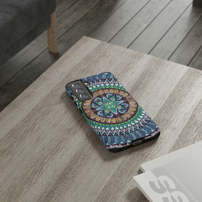 "AquilazurA Kryst'dala" Art Phone Armor - Blue Flame Array Phone Case