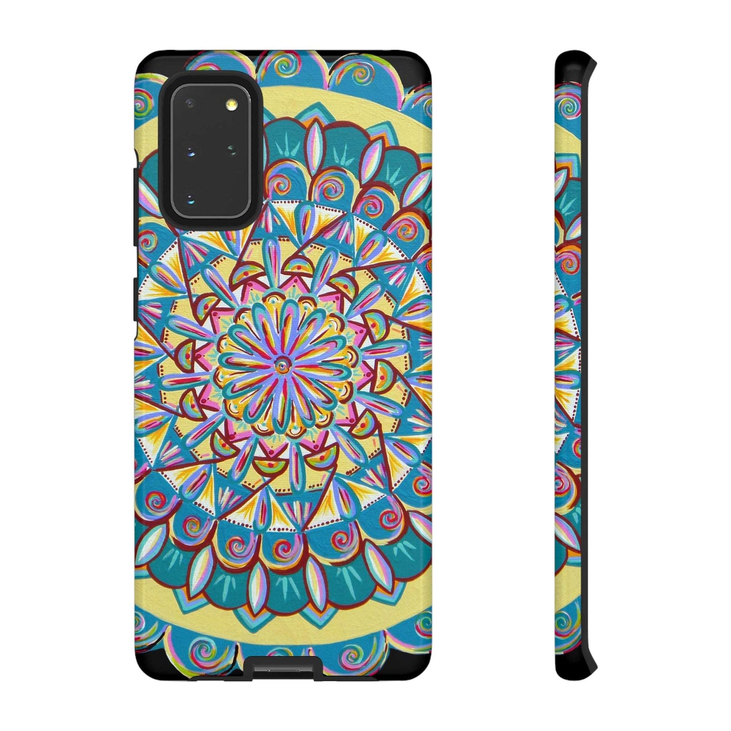 "Almandalayana" Art Phone Armor - Blue Flame Array Samsung Galaxy S20+ / Glossy Phone Case