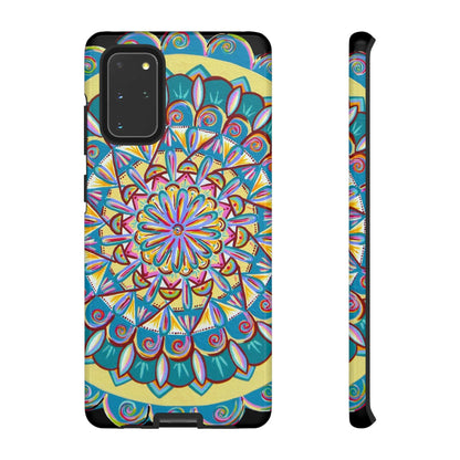 "Almandalayana" Art Phone Armor - Blue Flame Array Samsung Galaxy S20+ / Glossy Phone Case