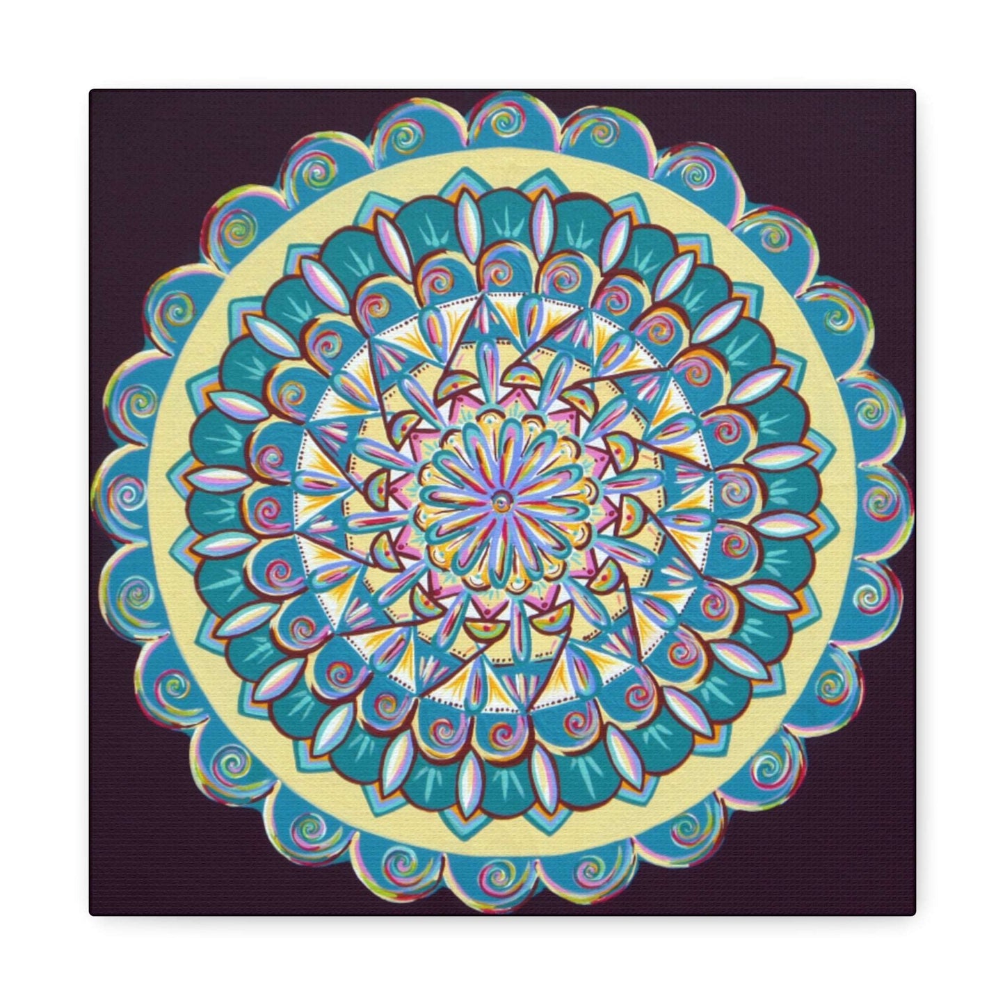 "Almandalayana" Canvas Gallery Wraps - Blue Flame Array 12″ x 12″ (Square) / Premium Gallery Wraps (1.25″) Canvas