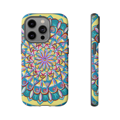 "Almandalayana" Art Phone Armor - Blue Flame Array iPhone 14 Pro / Matte Phone Case