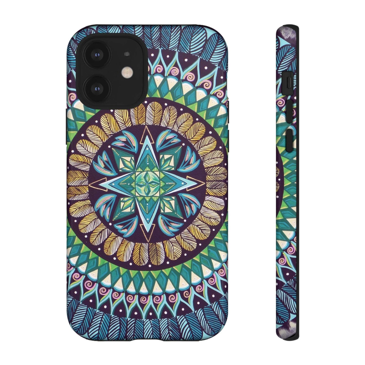 "AquilazurA Kryst'dala" Art Phone Armor - Blue Flame Array iPhone 12 / Glossy Phone Case