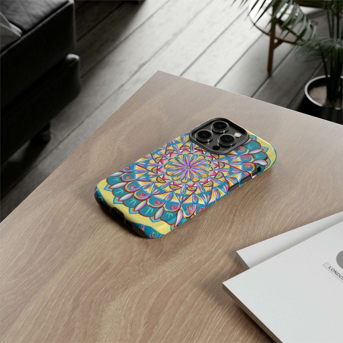 "Almandalayana" Art Phone Armor - Blue Flame Array Phone Case