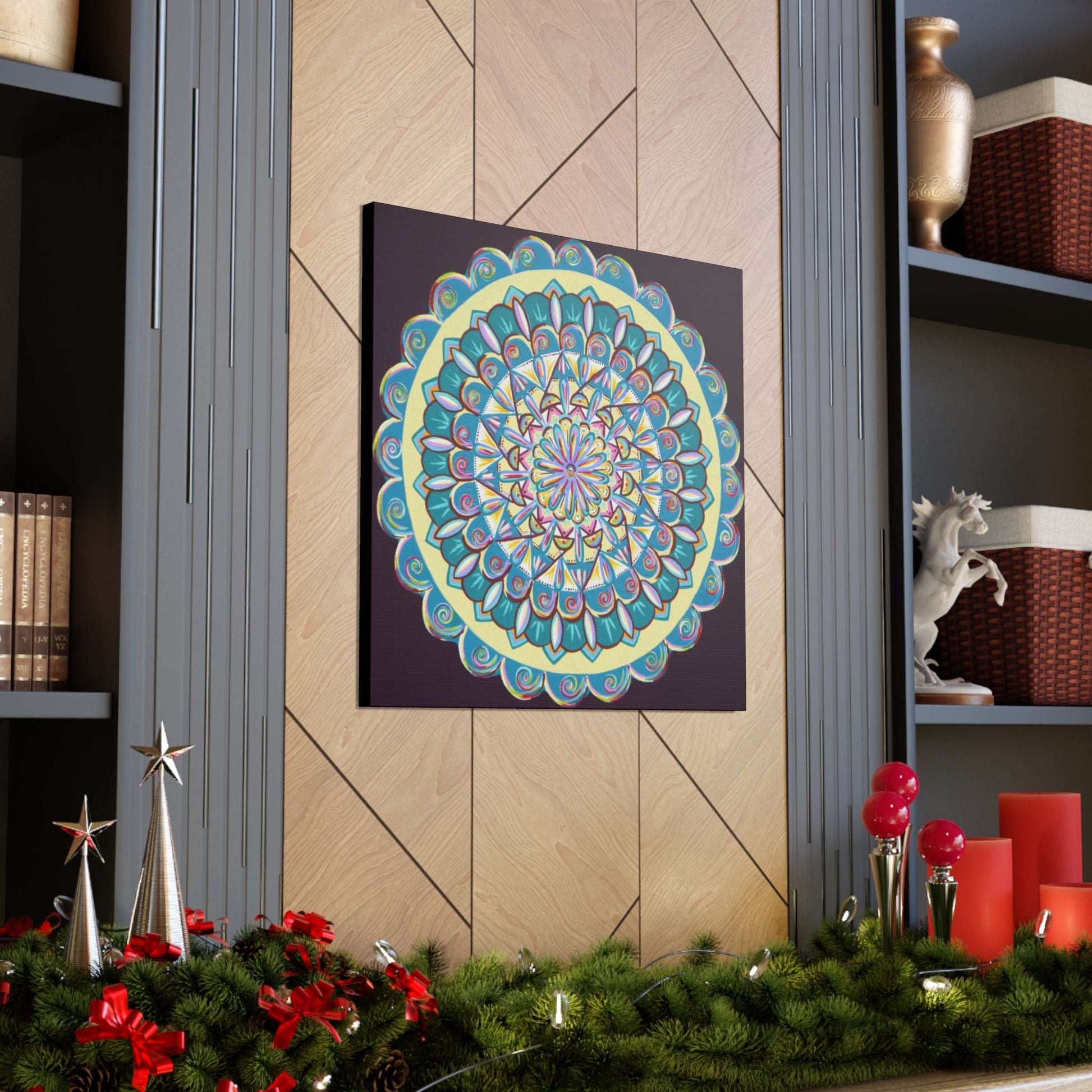 "Almandalayana" Canvas Gallery Wraps - Blue Flame Array Canvas