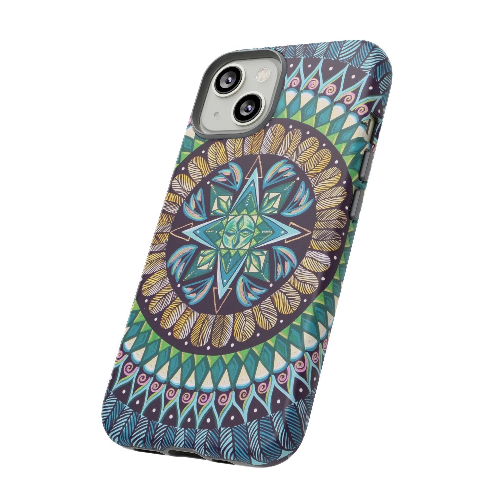 "AquilazurA Kryst'dala" Art Phone Armor - Blue Flame Array Phone Case