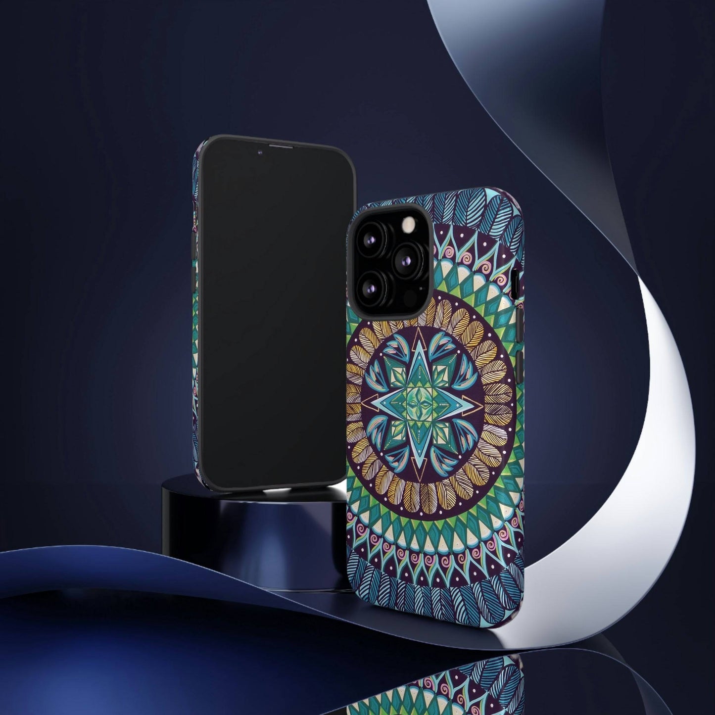 "AquilazurA Kryst'dala" Art Phone Armor - Blue Flame Array Phone Case