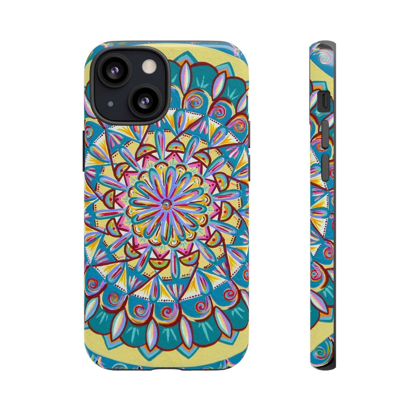 "Almandalayana" Art Phone Armor - Blue Flame Array iPhone 13 Mini / Glossy Phone Case