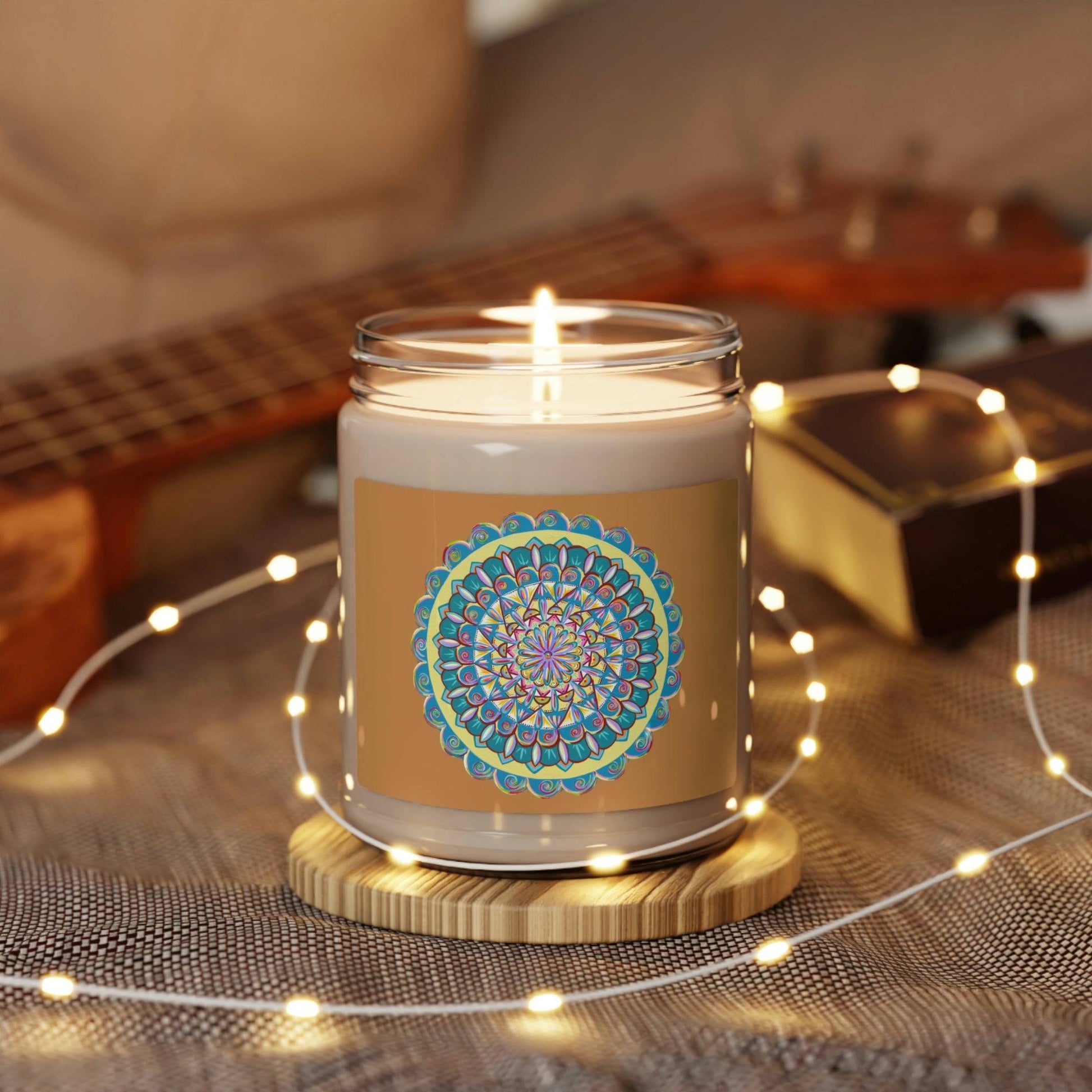 "Almandalayana" Scented Soy Candle - Blue Flame Array White Sage + Lavender / 9oz Home Decor