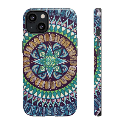 "AquilazurA Kryst'dala" Art Phone Armor - Blue Flame Array iPhone 13 / Glossy Phone Case