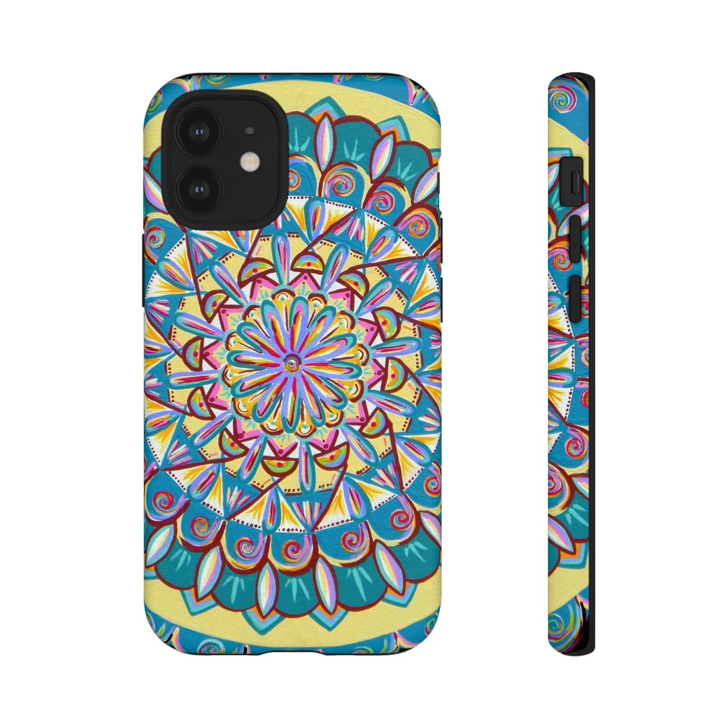 "Almandalayana" Art Phone Armor - Blue Flame Array iPhone 12 Mini / Matte Phone Case