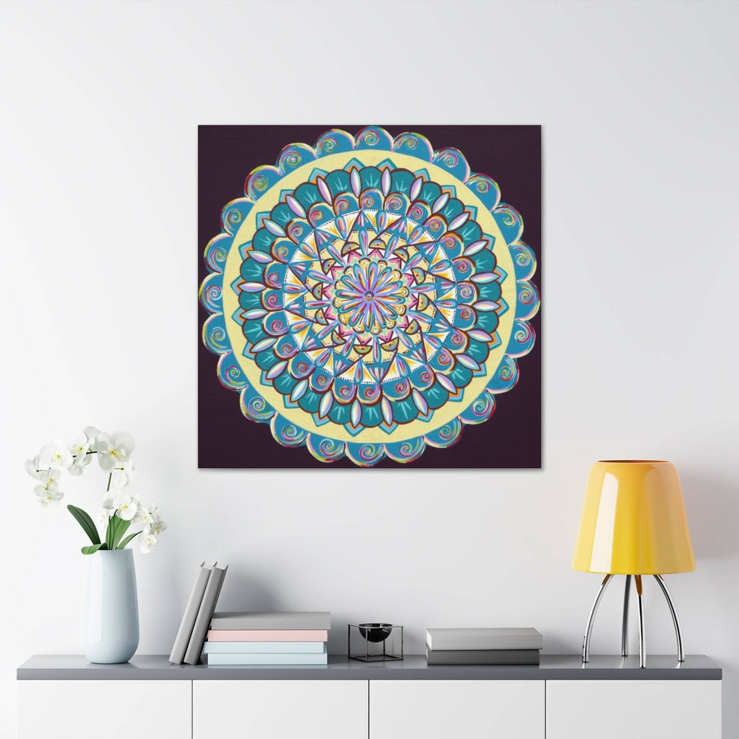 "Almandalayana" Canvas Gallery Wraps - Blue Flame Array Canvas