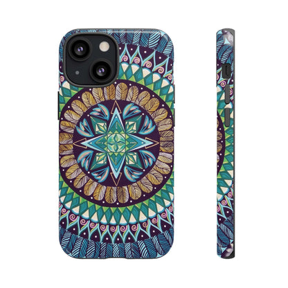 "AquilazurA Kryst'dala" Art Phone Armor - Blue Flame Array iPhone 13 Mini / Glossy Phone Case