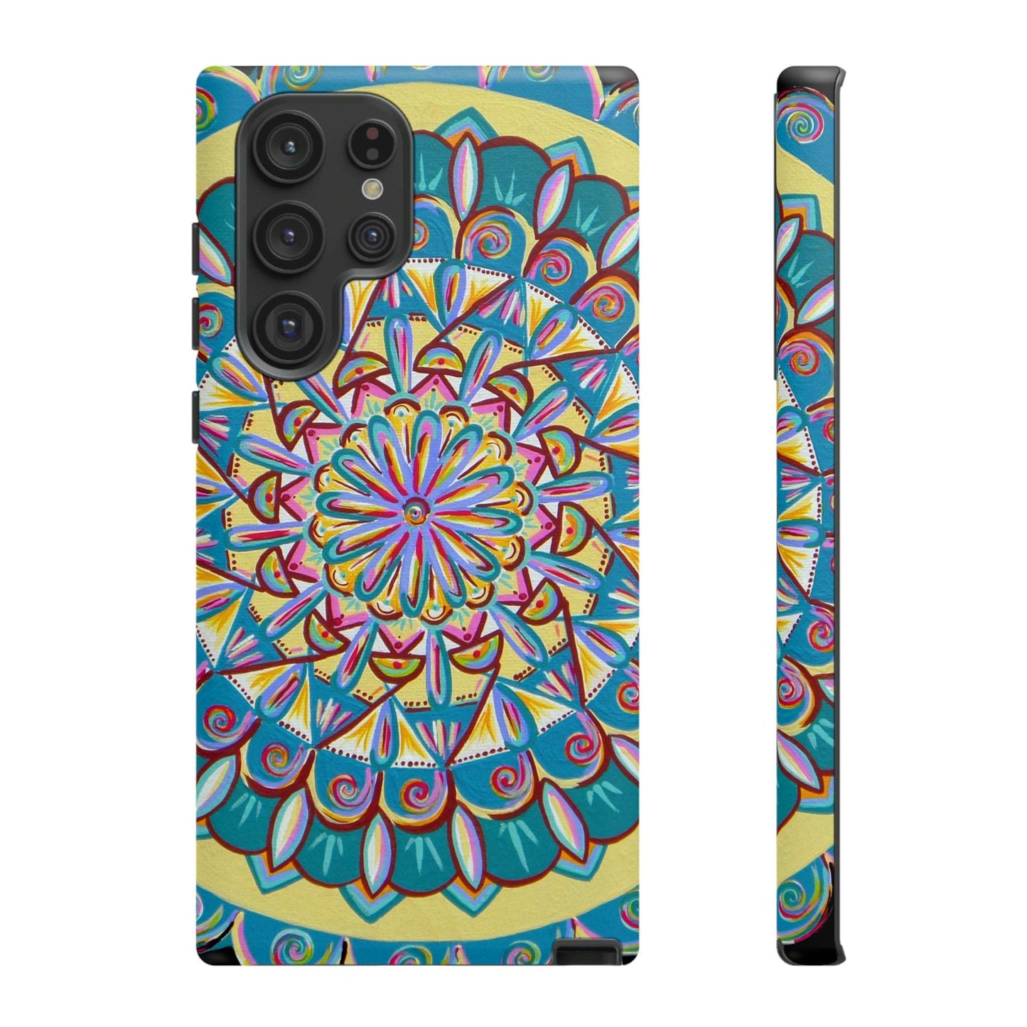 "Almandalayana" Art Phone Armor - Blue Flame Array Samsung Galaxy S22 Ultra / Matte Phone Case