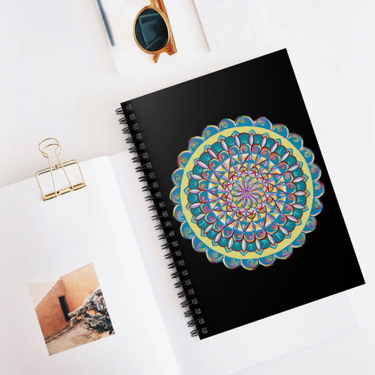 "Almandalayana" Spiral Notebook - Blue Flame Array One Size Paper products