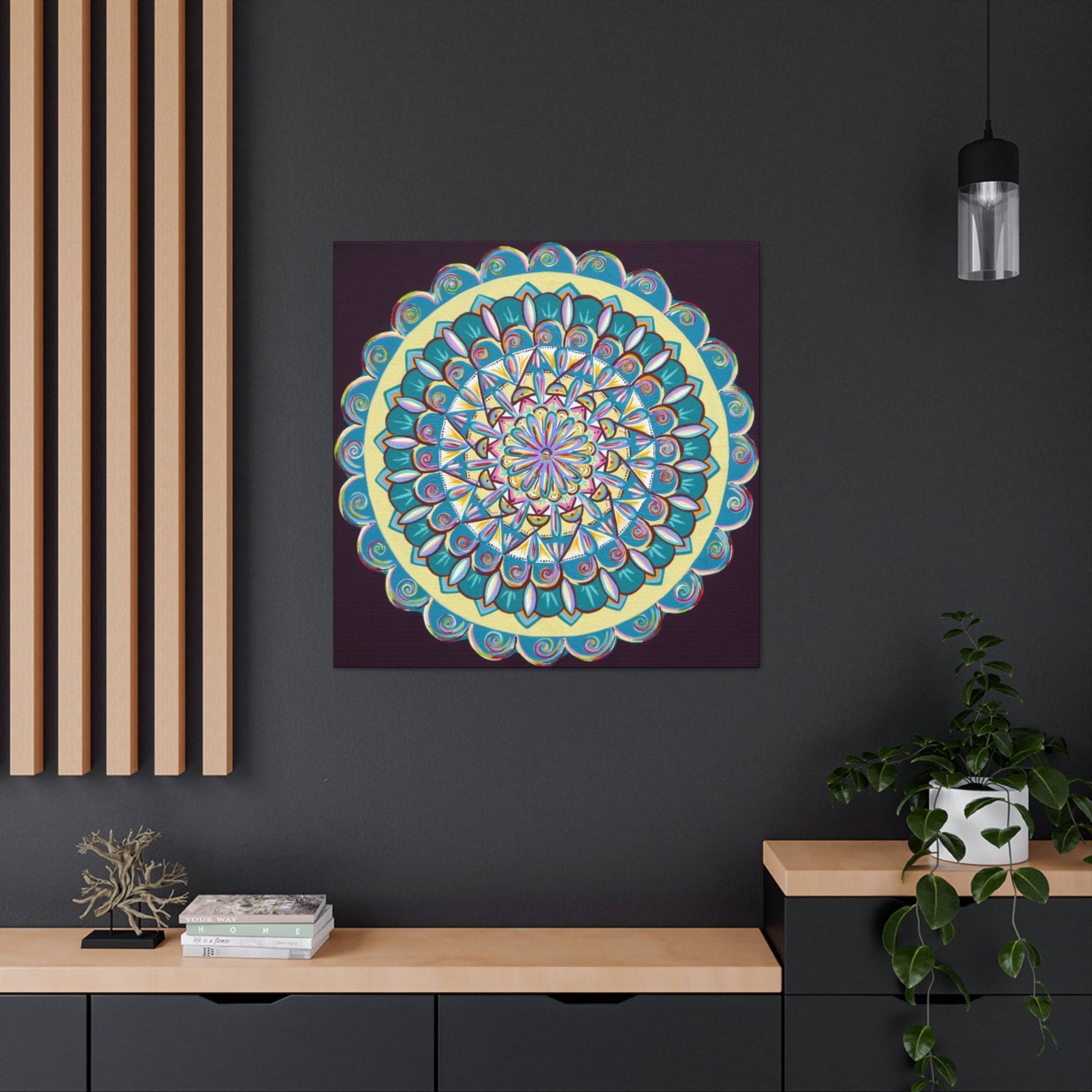 "Almandalayana" Canvas Gallery Wraps - Blue Flame Array Canvas