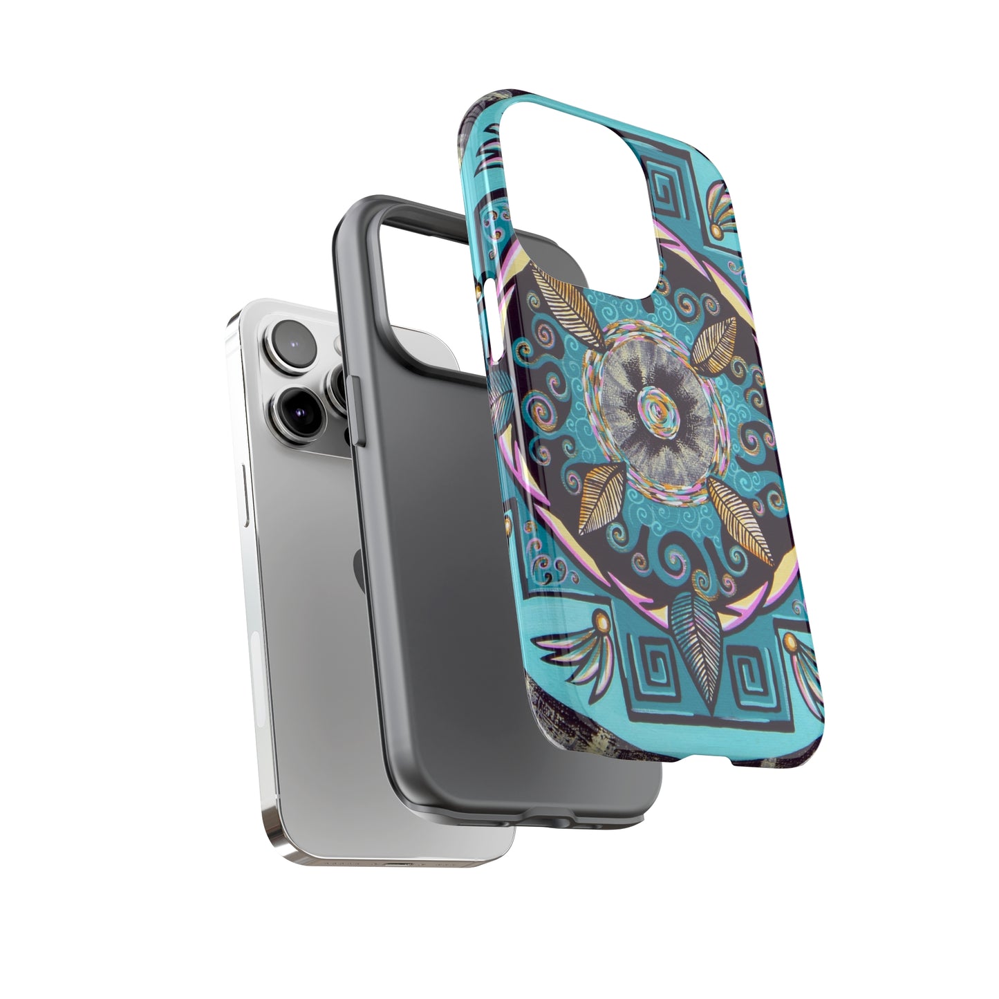 "Hojachakana" Art Phone Armor - Blue Flame Array Phone Case