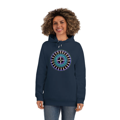 "Cuatro Vientos" Lords & Ladies Organic Sider Hoodie - Blue Flame Array Hoodie