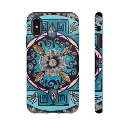 "Hojachakana" Art Phone Armor - Blue Flame Array iPhone X / Matte Phone Case