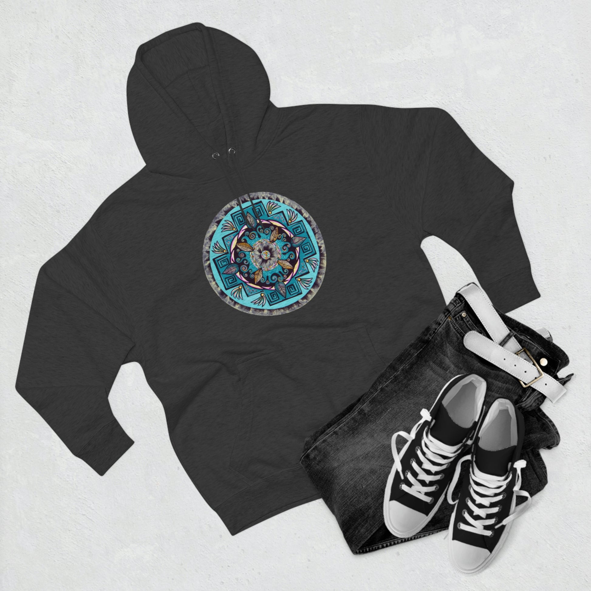 "Hojachakana" Lords & Ladies Pullover Hoodie - Blue Flame Array Hoodie