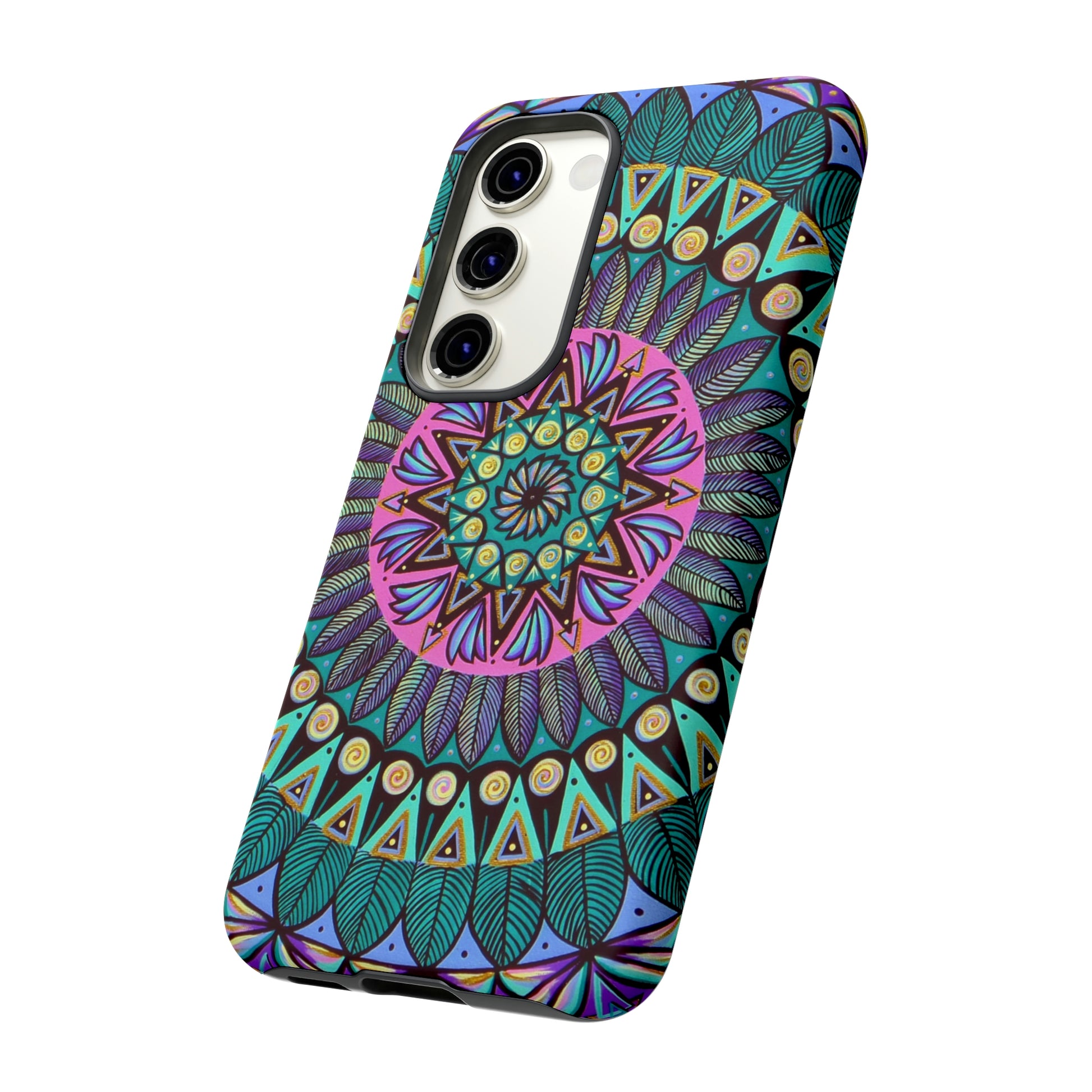 "Mandaladiosa" Art Phone Armor - Blue Flame Array Phone Case