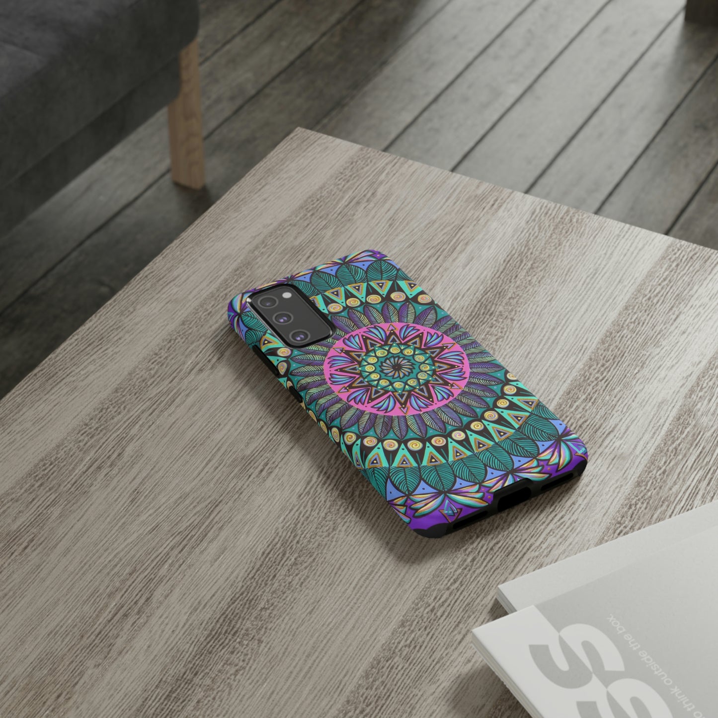 "Mandaladiosa" Art Phone Armor - Blue Flame Array Phone Case