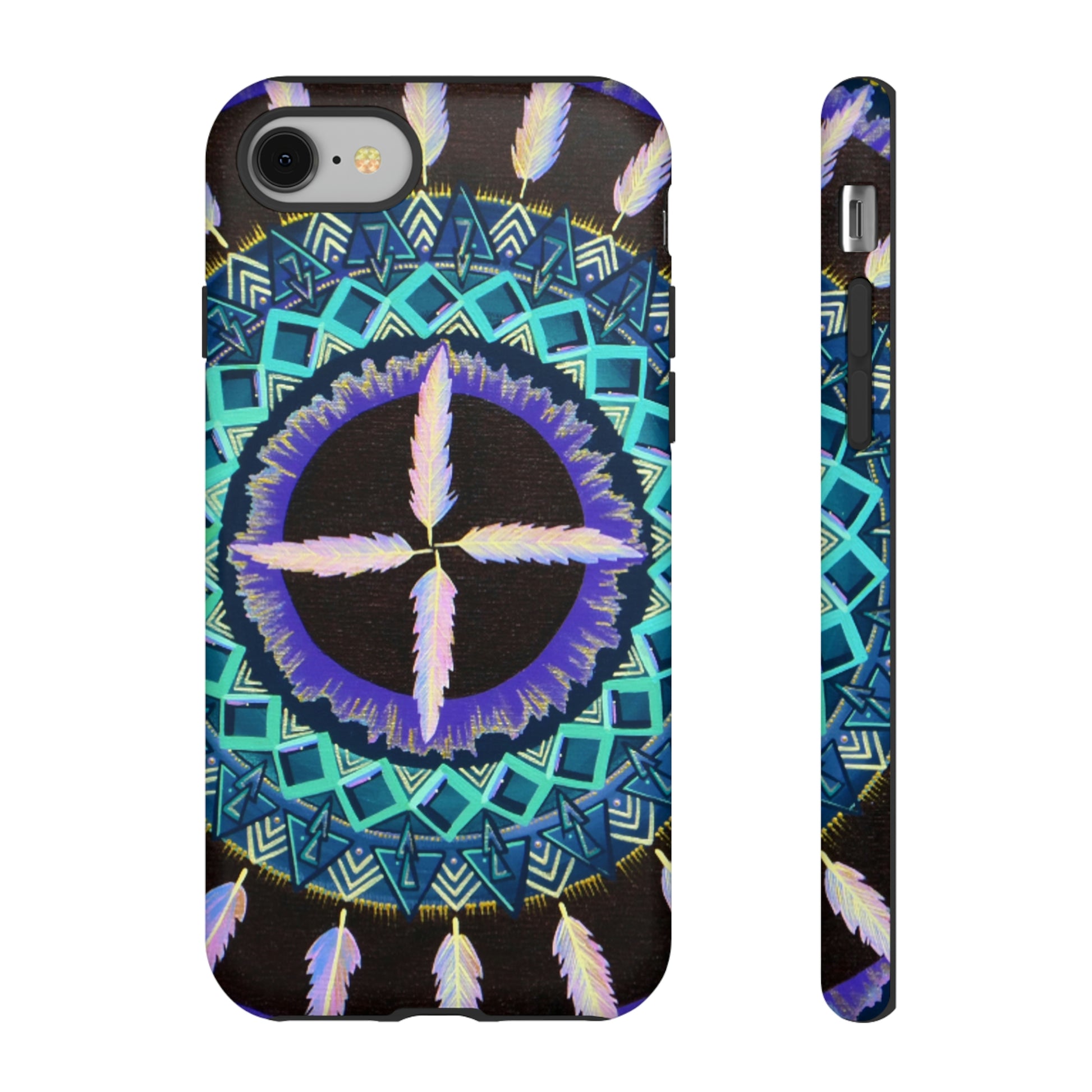 "Cuatro Vientos" Art Phone Armor - Blue Flame Array iPhone 8 / Matte Phone Case