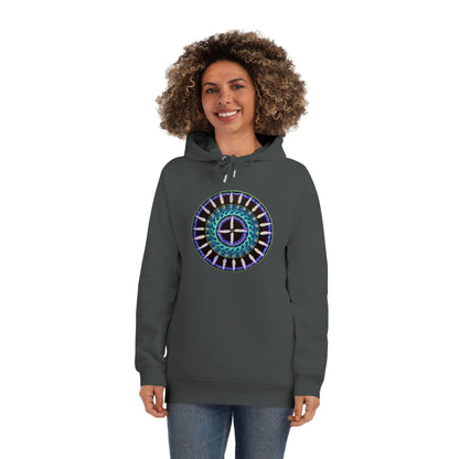 "Cuatro Vientos" Lords & Ladies Organic Sider Hoodie - Blue Flame Array Hoodie