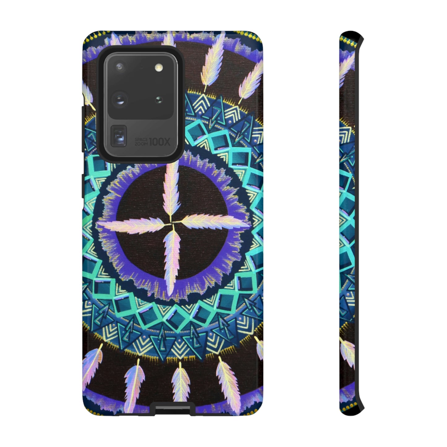 "Cuatro Vientos" Art Phone Armor - Blue Flame Array Samsung Galaxy S20 Ultra / Glossy Phone Case