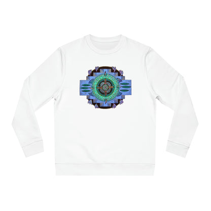 "Plumachakana" Lords & Ladies Organic Sweatshirt - Blue Flame Array White / XS Sweatshirt