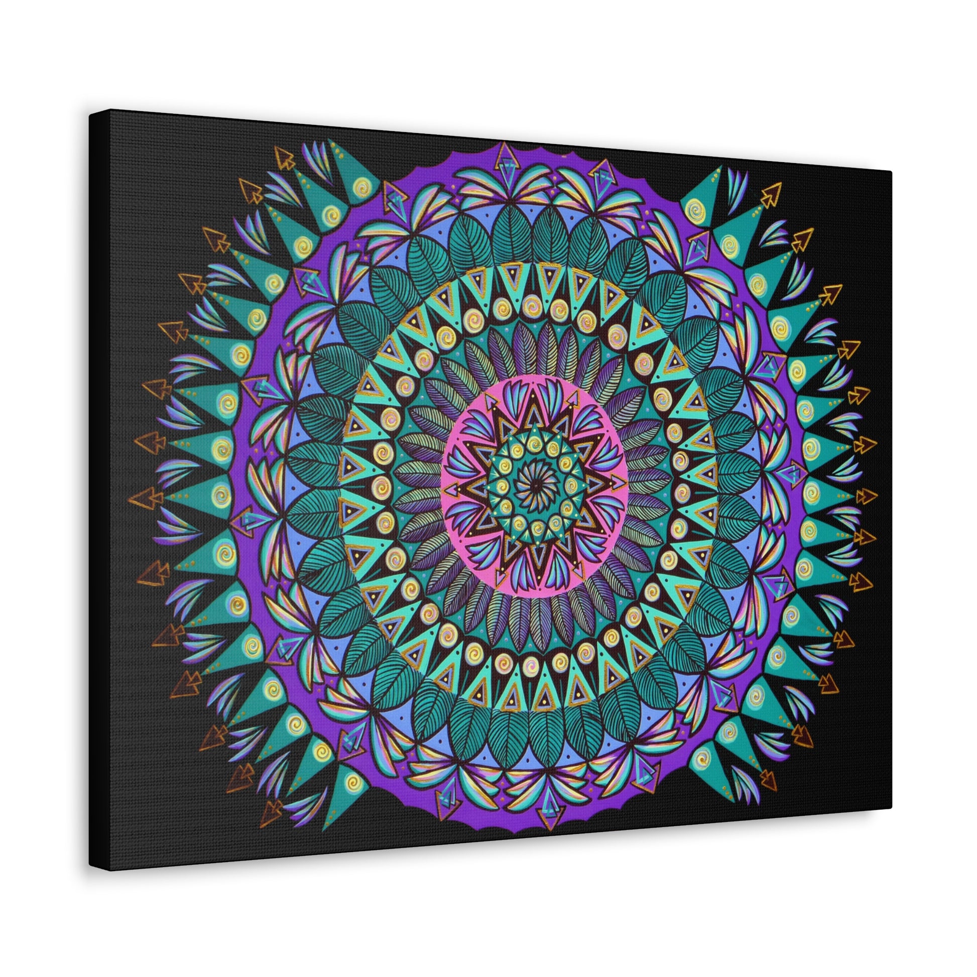 "Mandaladiosa" Canvas Gallery Wraps - Blue Flame Array Canvas