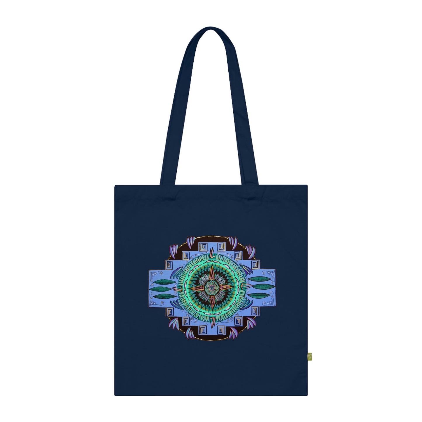 "Plumachakana" Organic Cotton Tote Bag - Blue Flame Array Bags