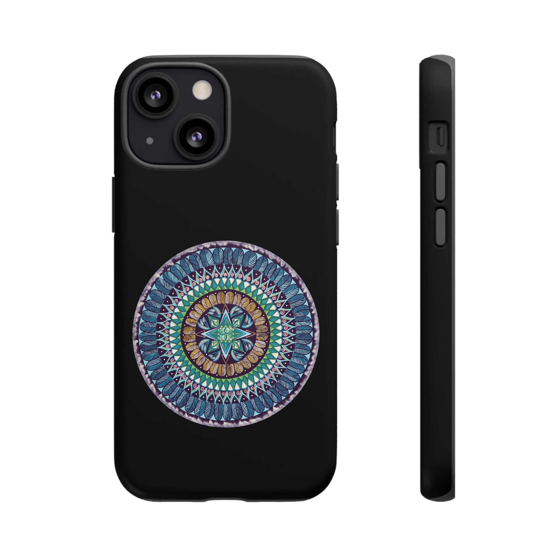 "AquilazurA Kryst'dala" Art Phone Armor - Blue Flame Array iPhone 13 Mini / Matte Phone Case