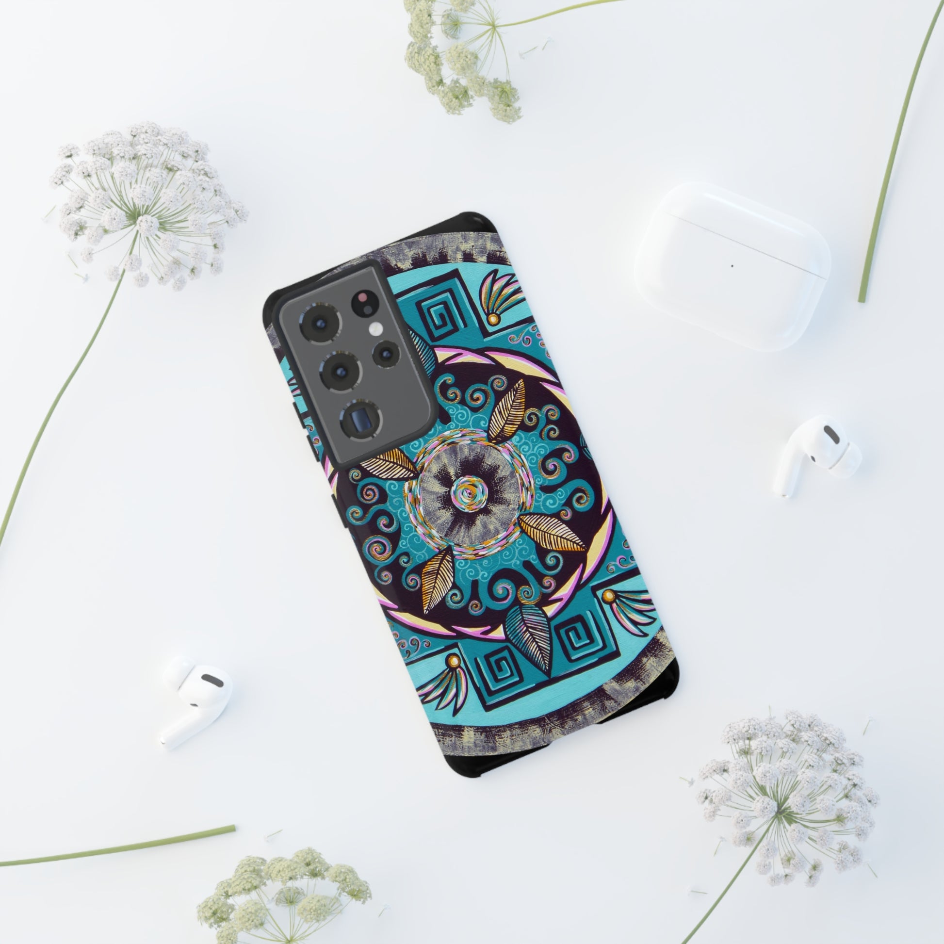 "Hojachakana" Art Phone Armor - Blue Flame Array Phone Case