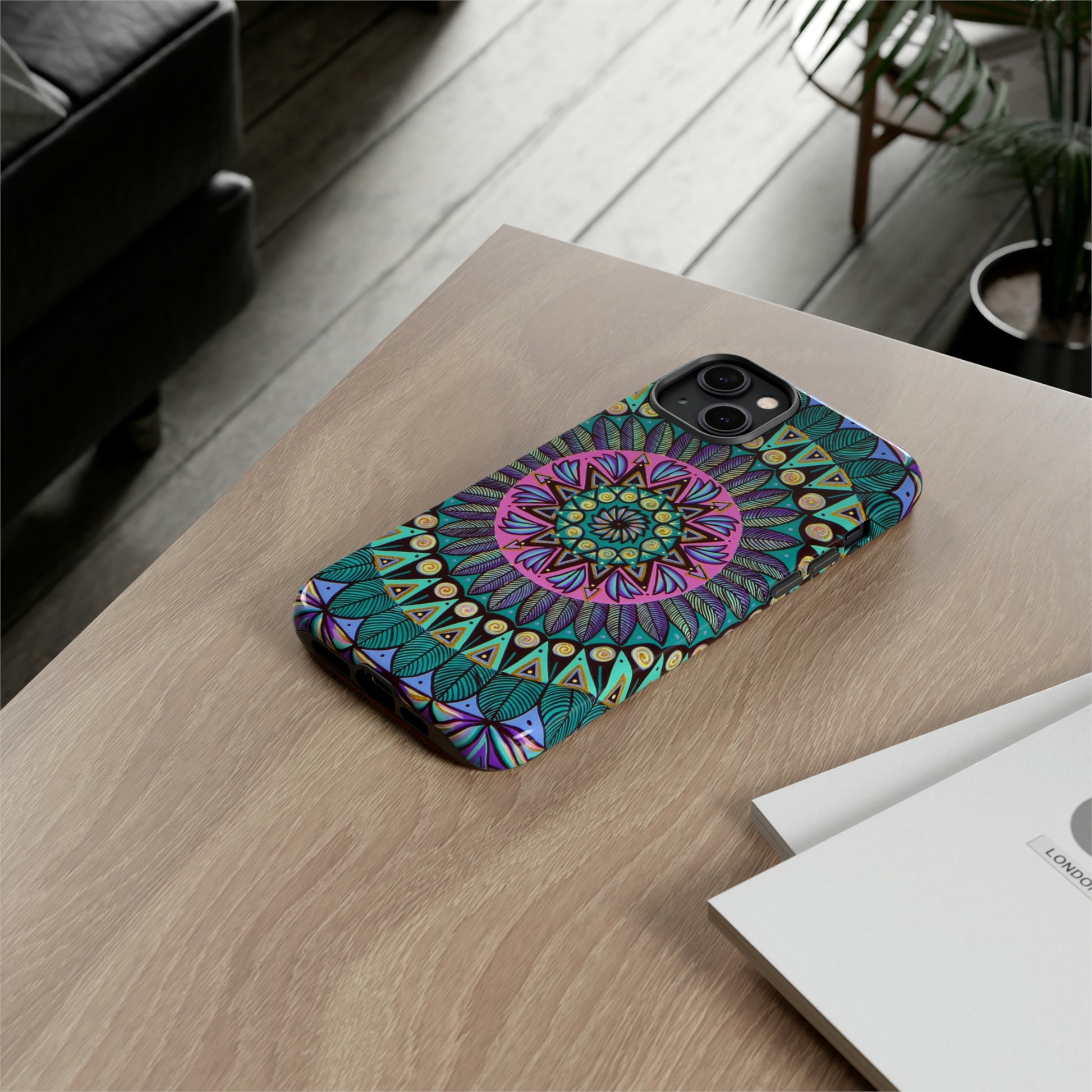 "Mandaladiosa" Art Phone Armor - Blue Flame Array Phone Case