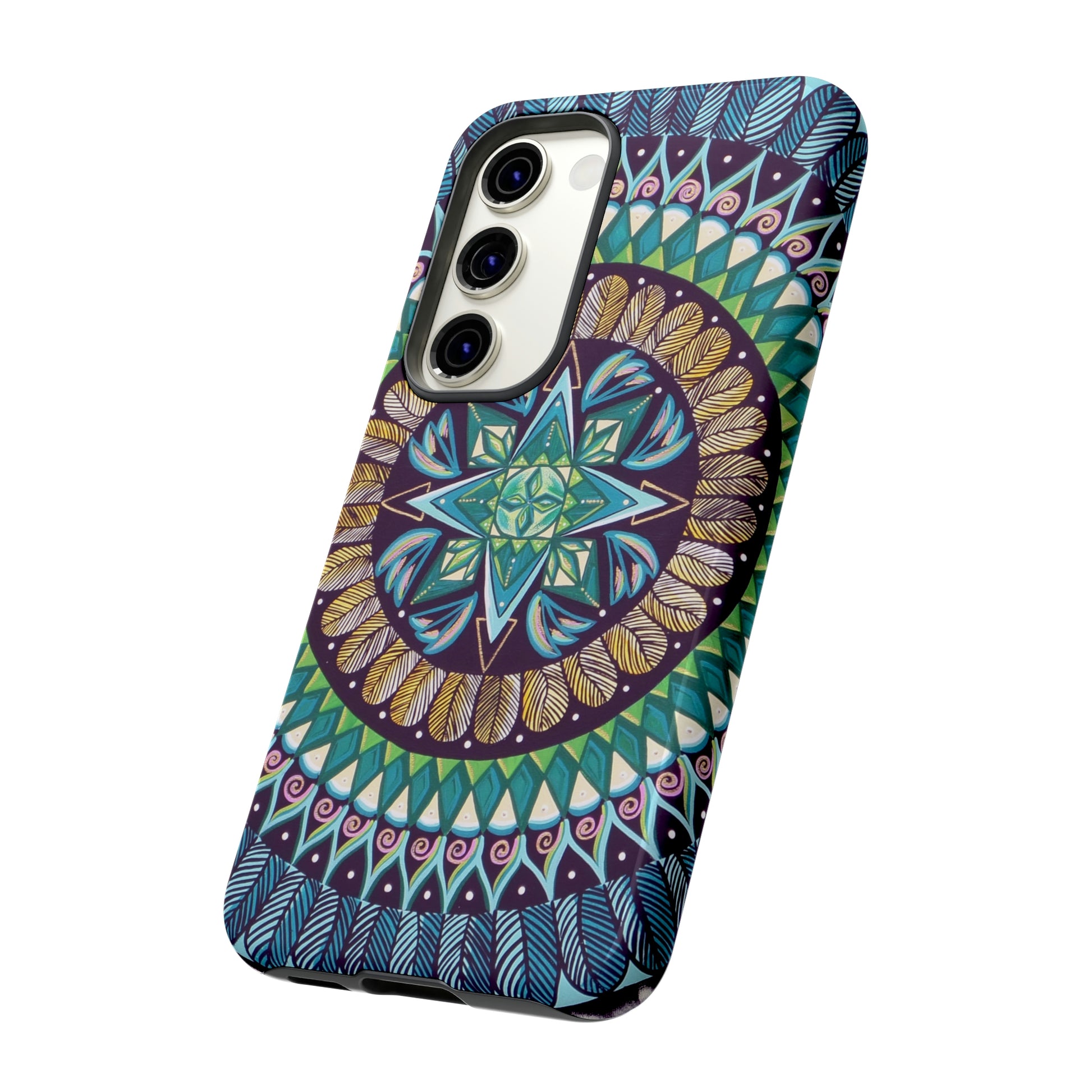 "AquilazurA Kryst'dala" Art Phone Armor - Blue Flame Array Phone Case