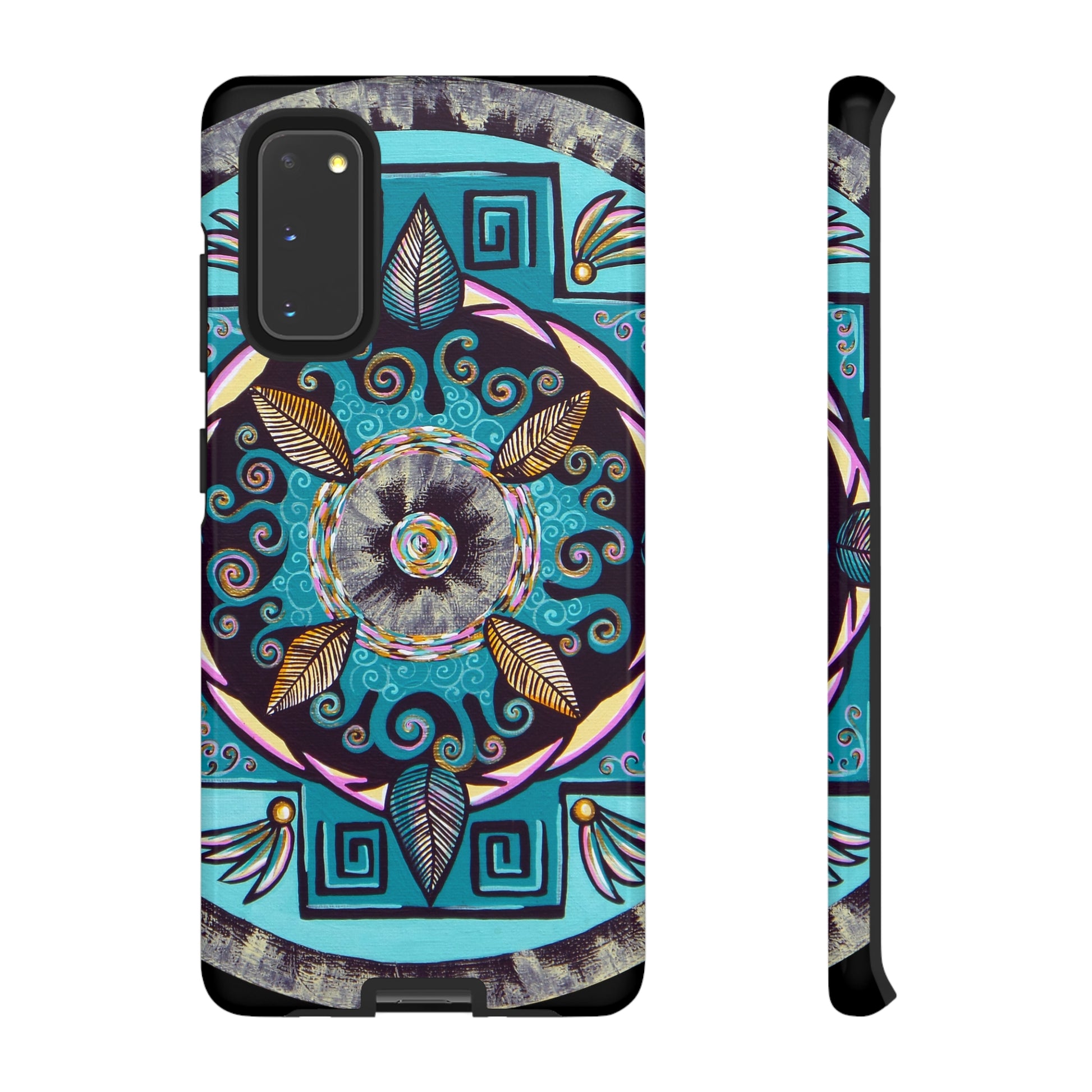 "Hojachakana" Art Phone Armor - Blue Flame Array Samsung Galaxy S20 / Glossy Phone Case