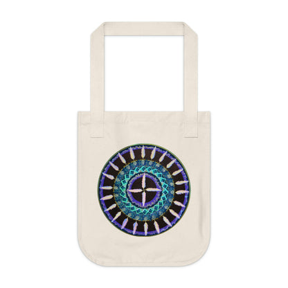 "Cuatro Vientos" Organic Canvas Tote Bag - Blue Flame Array Bags