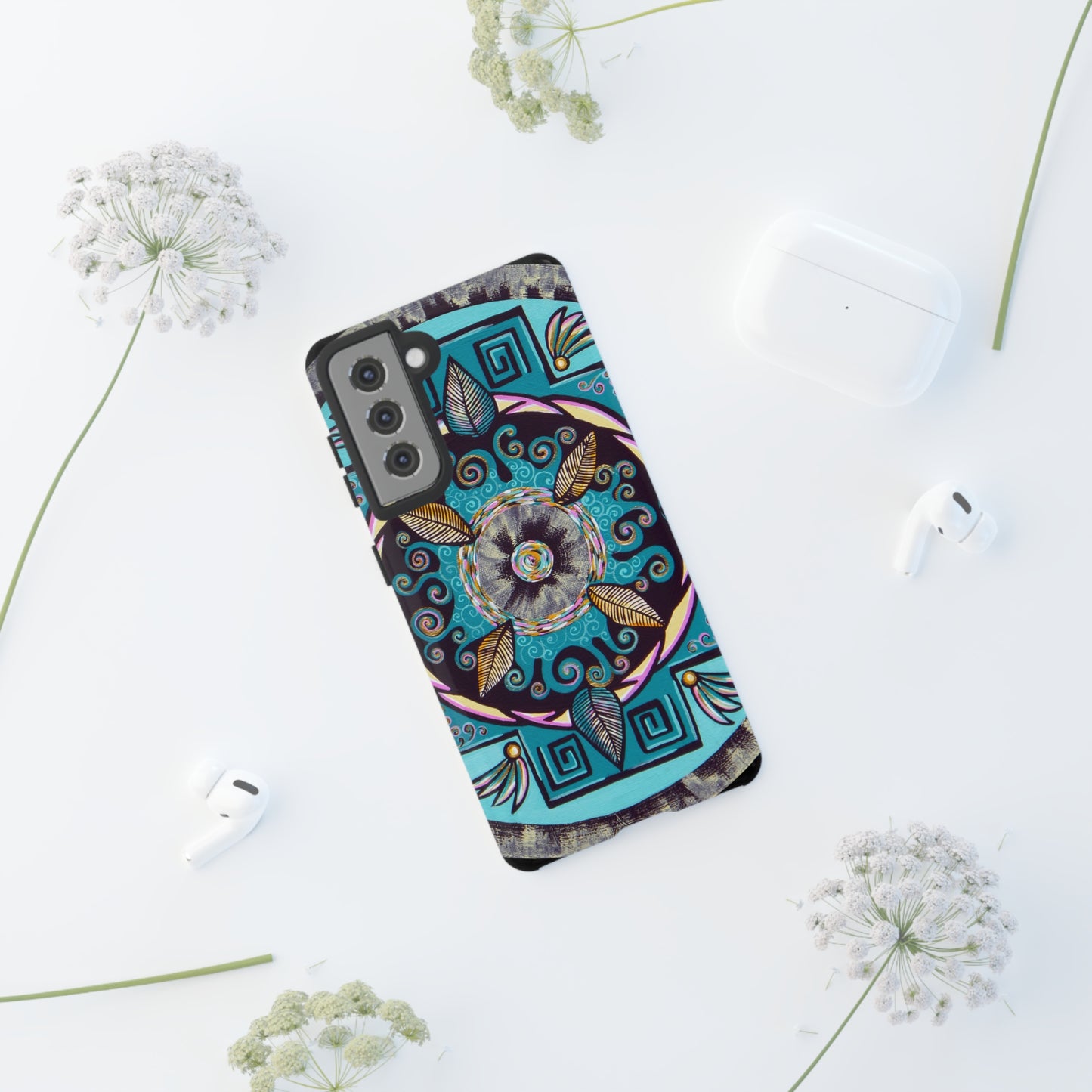 "Hojachakana" Art Phone Armor - Blue Flame Array Phone Case