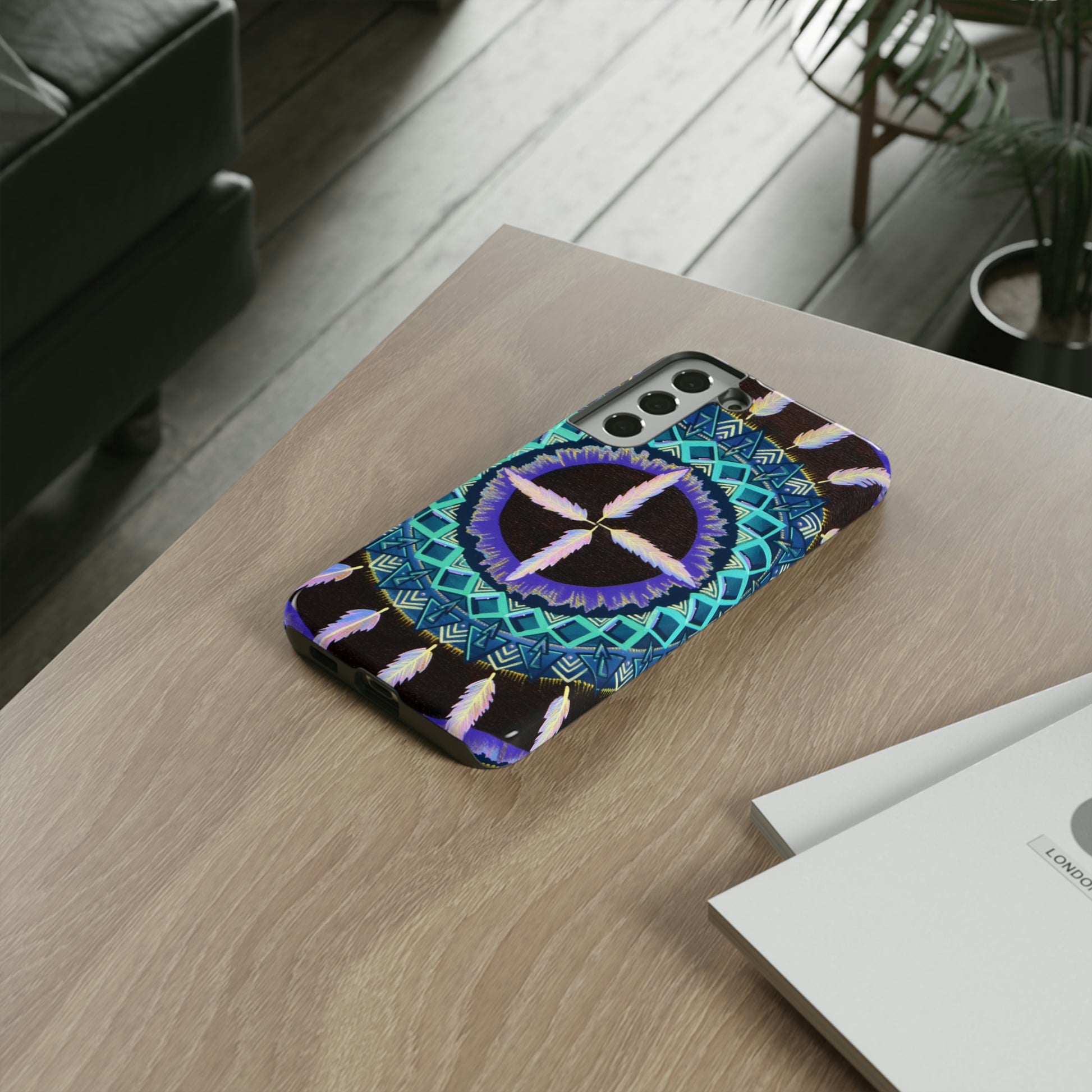 "Cuatro Vientos" Art Phone Armor - Blue Flame Array Phone Case