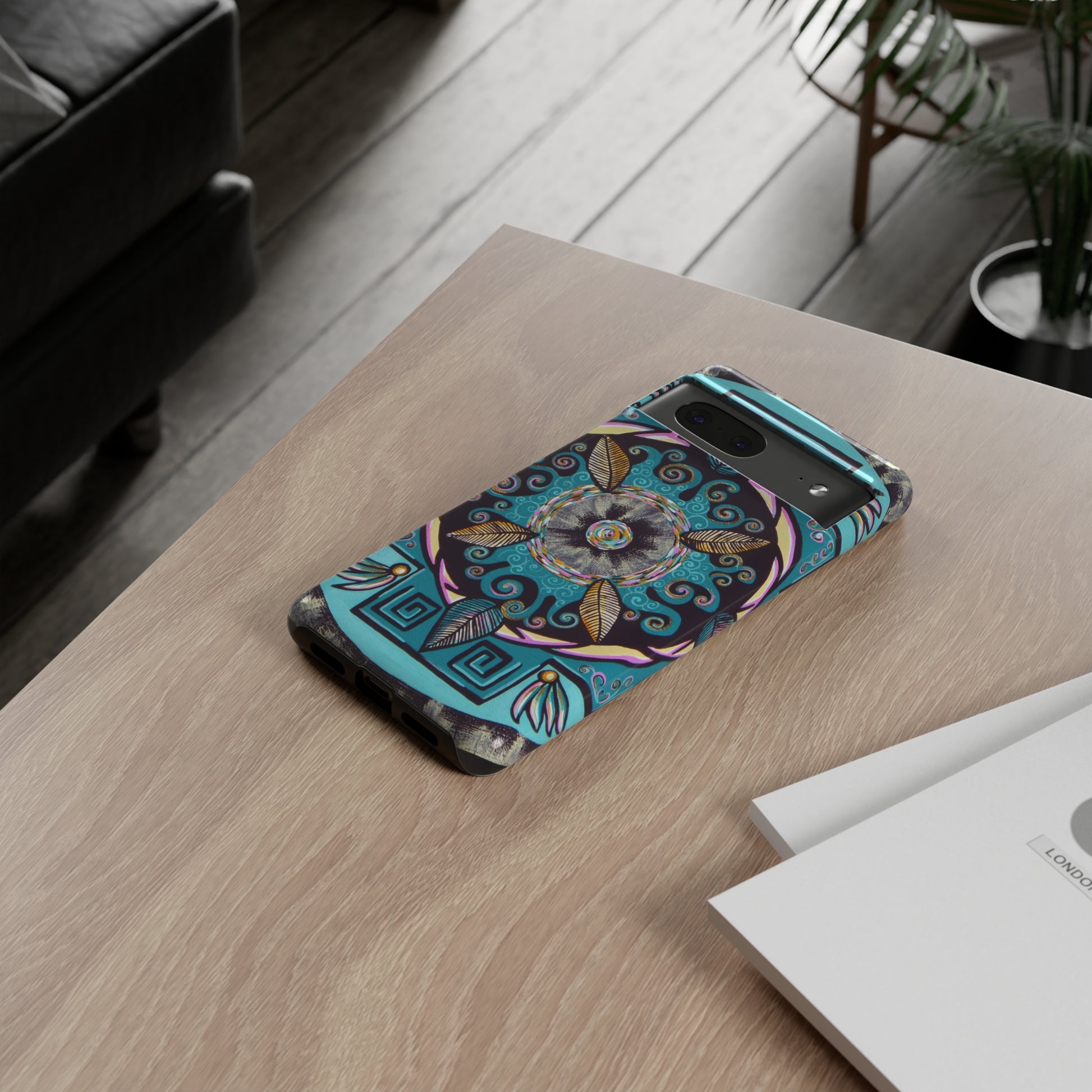 "Hojachakana" Art Phone Armor - Blue Flame Array Phone Case