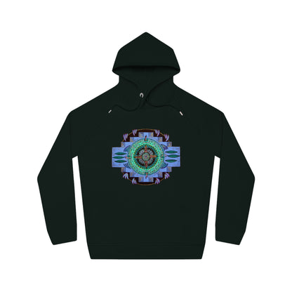 "Plumachakana" Lords & Ladies Organic Sider Hoodie - Blue Flame Array Black / XS Hoodie