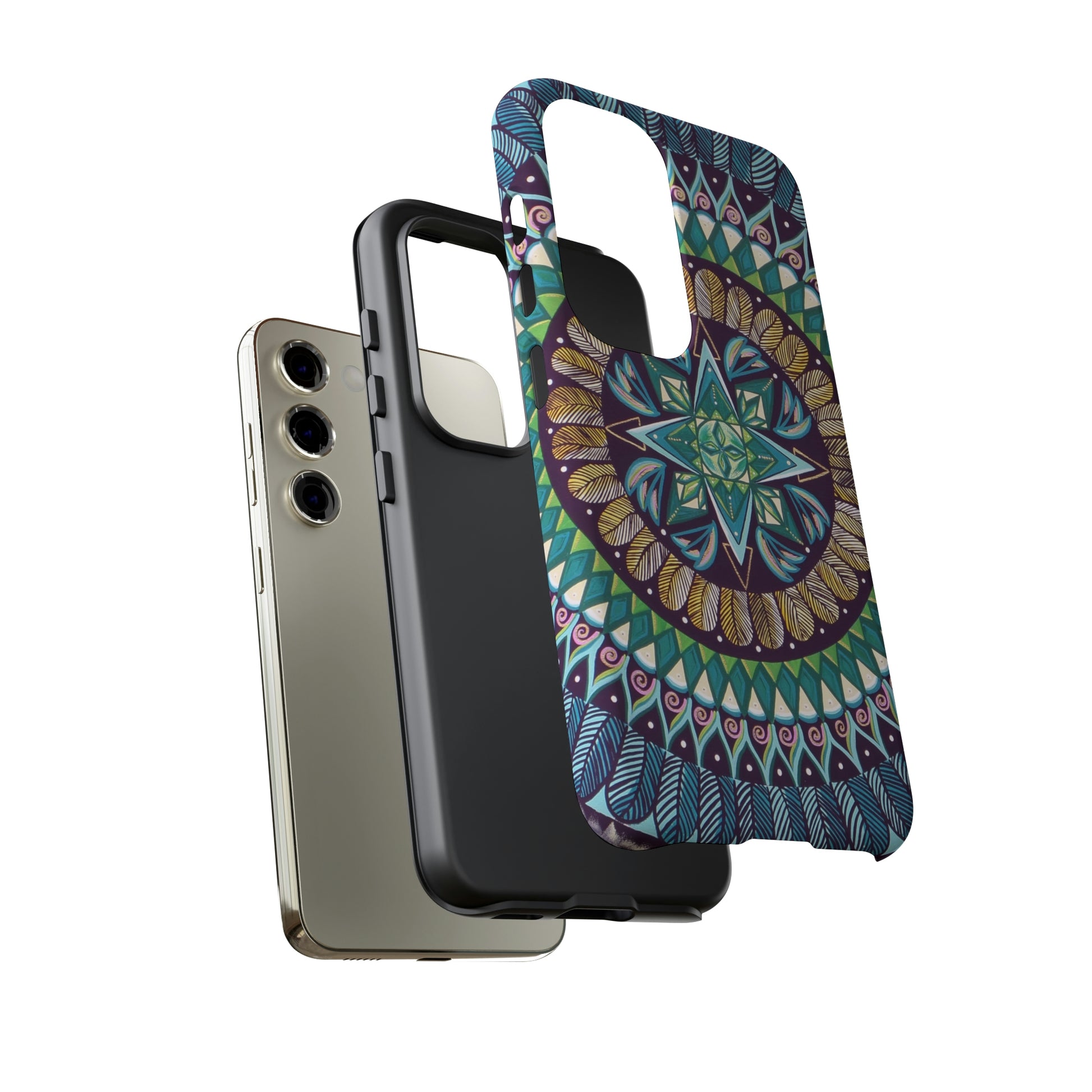 "AquilazurA Kryst'dala" Art Phone Armor - Blue Flame Array Phone Case