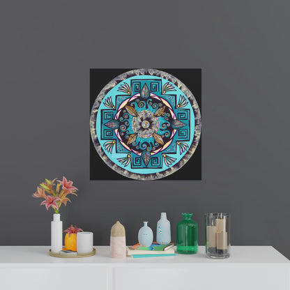 "Hojachakana" Fine Art Posters - Blue Flame Array Poster