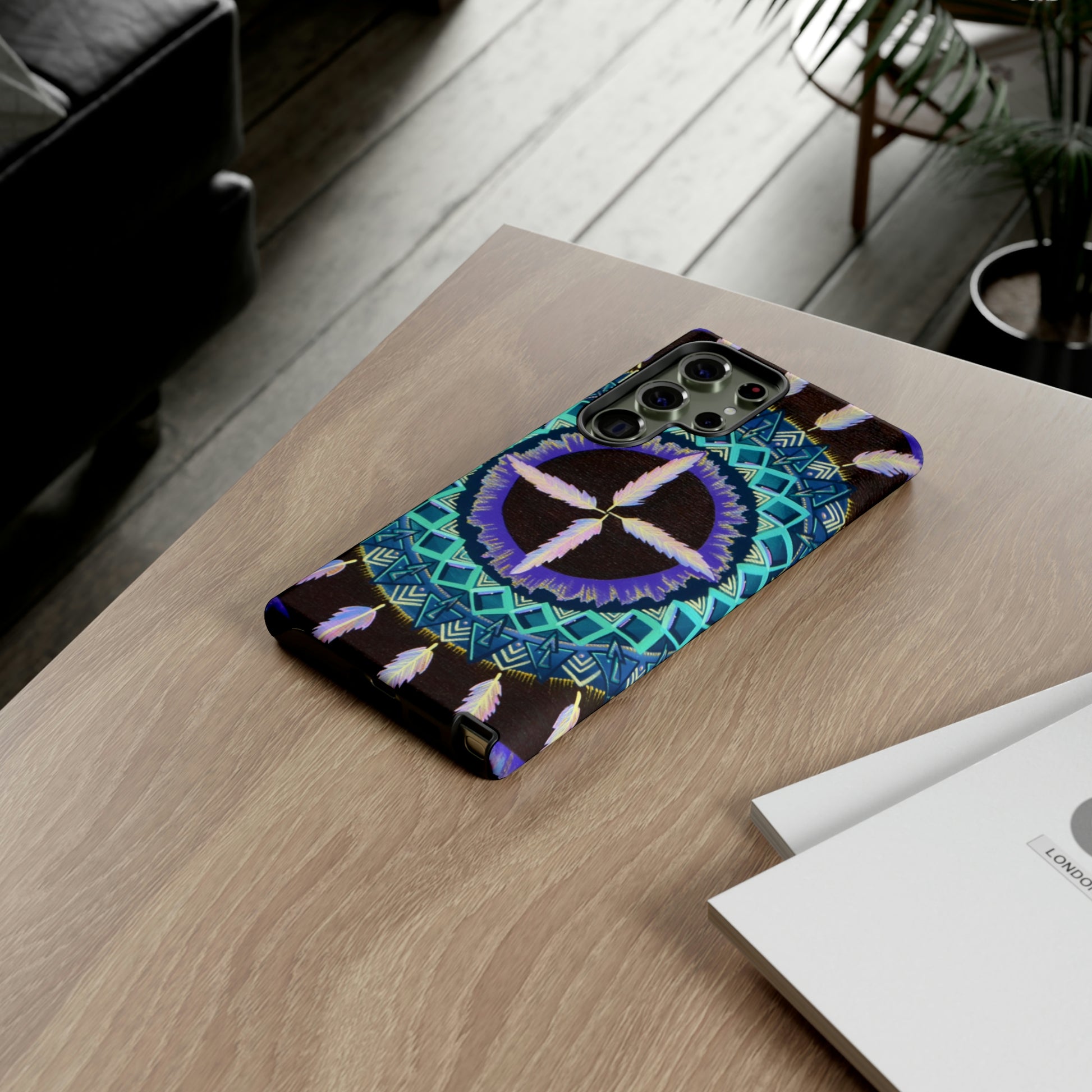 "Cuatro Vientos" Art Phone Armor - Blue Flame Array Phone Case