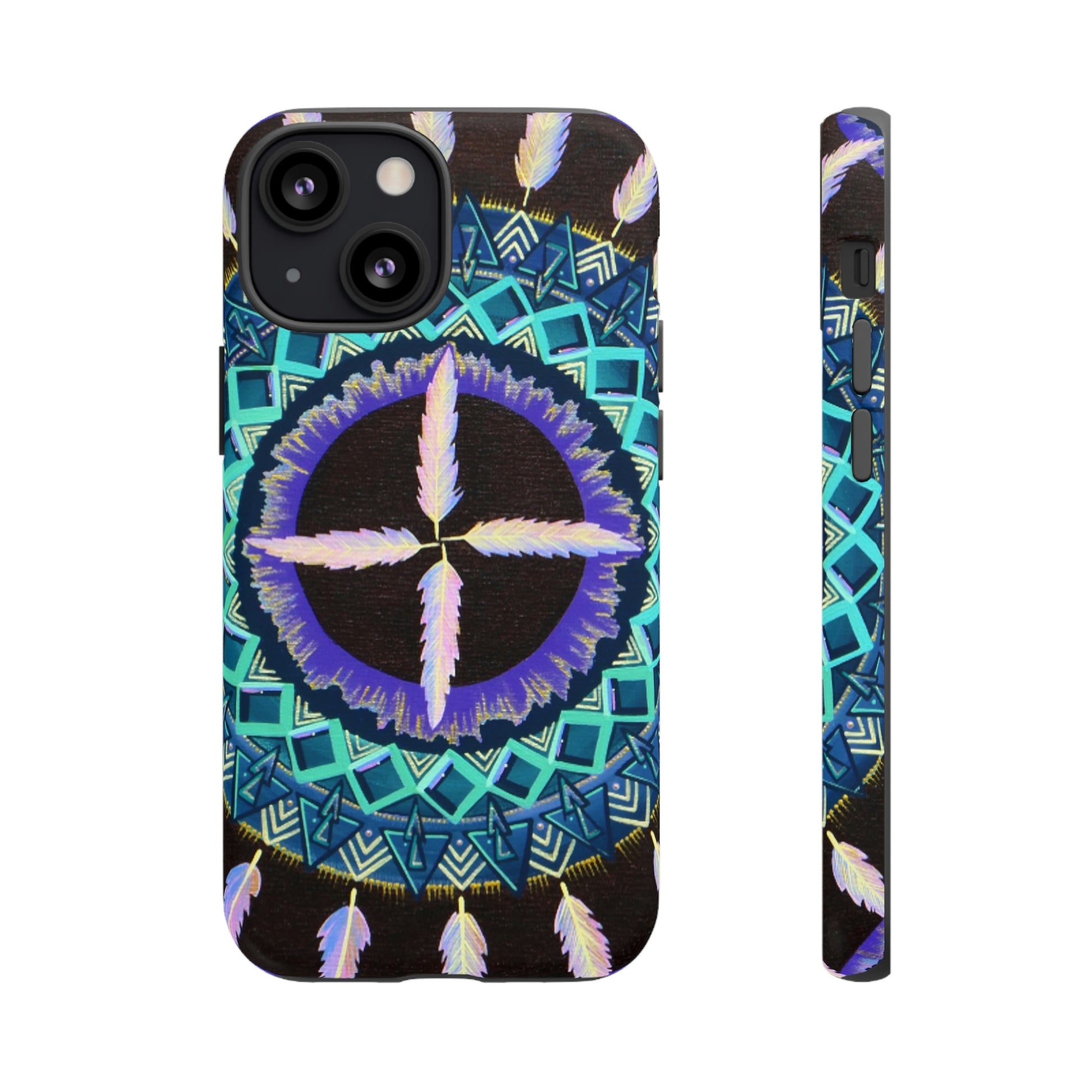 "Cuatro Vientos" Art Phone Armor - Blue Flame Array iPhone 13 Mini / Matte Phone Case