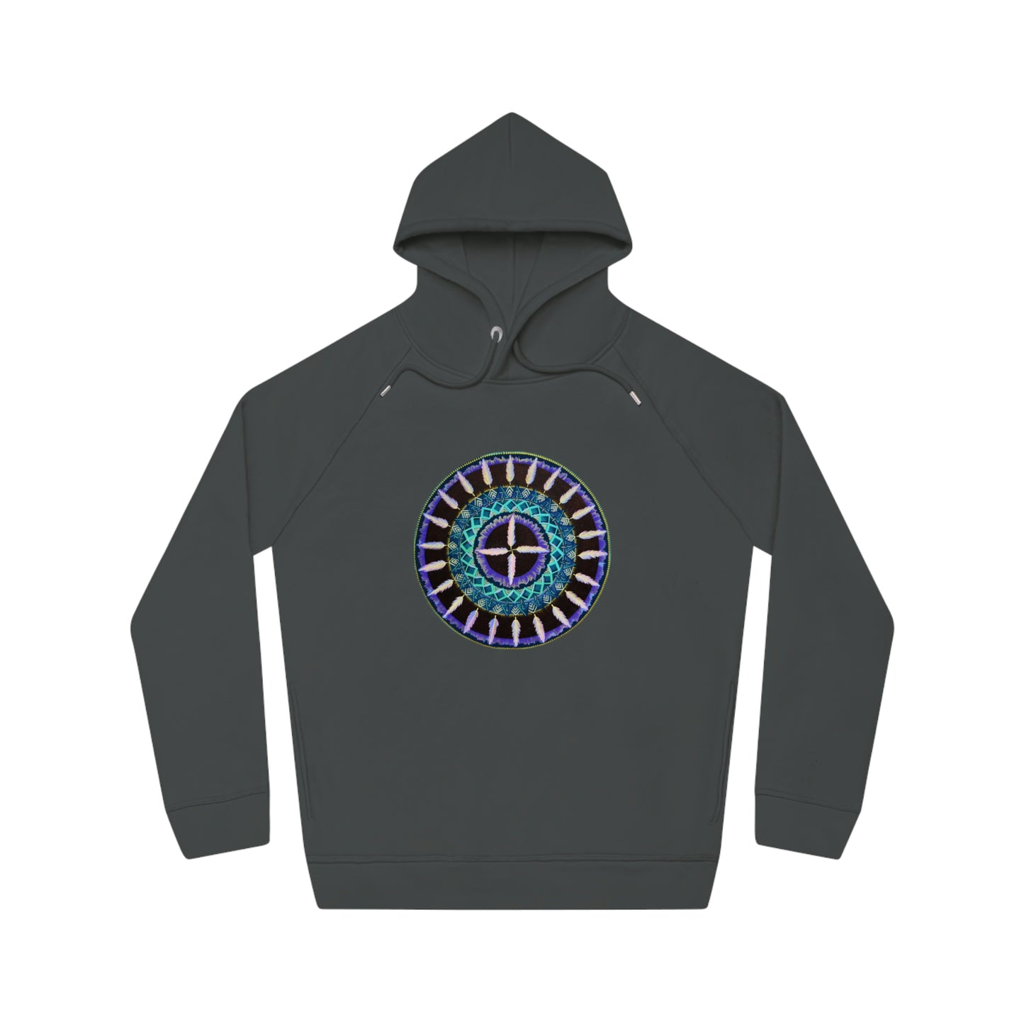 "Cuatro Vientos" Lords & Ladies Organic Sider Hoodie - Blue Flame Array Anthracite / XS Hoodie